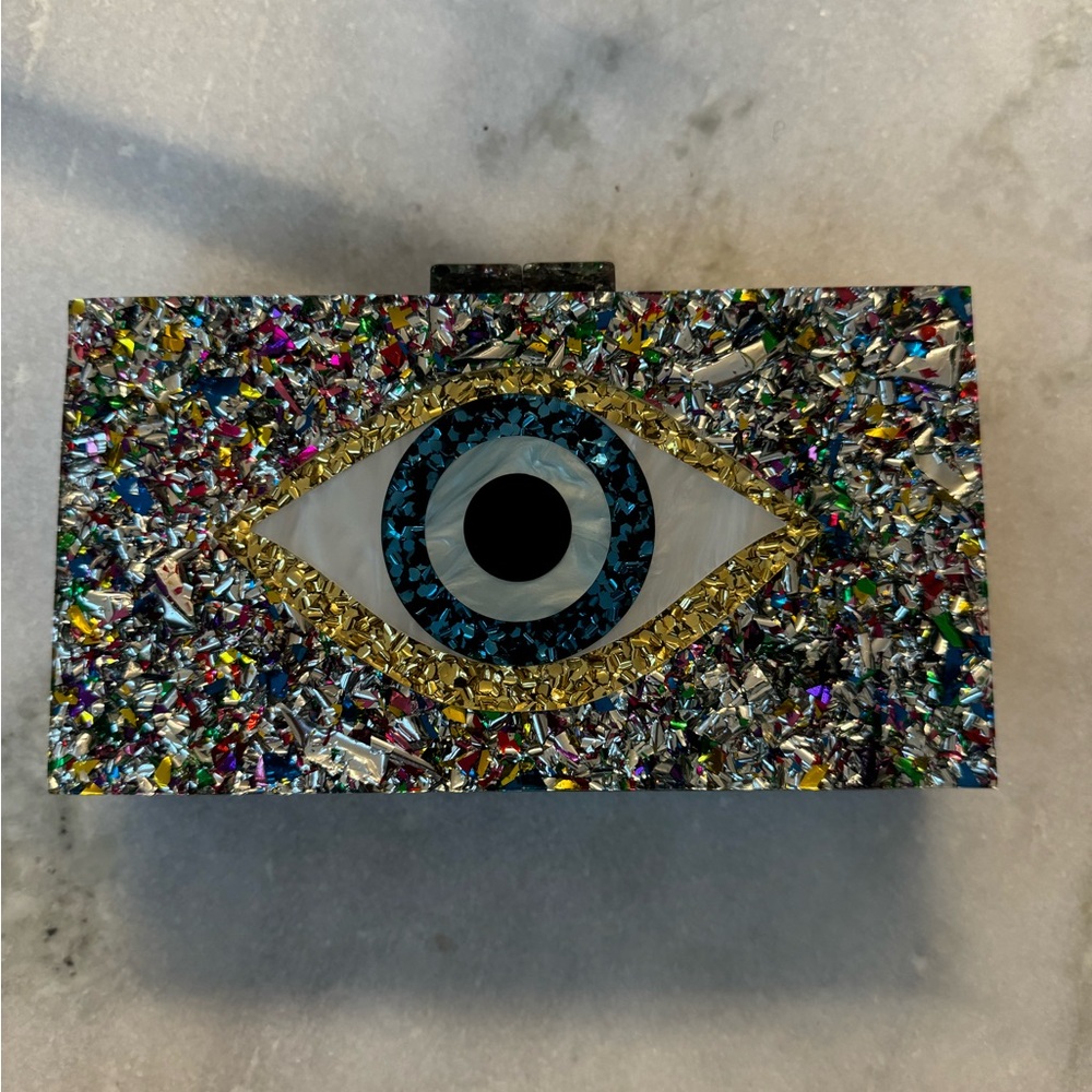 Acrylic Glitter Clutch